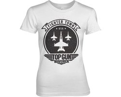 Top Gun Maverick Fighter Town Girly Tee dames-T-shirt White
