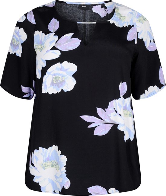 ZIZZI VBELLA, S/S, BLOUSE Dames Blouse - Black