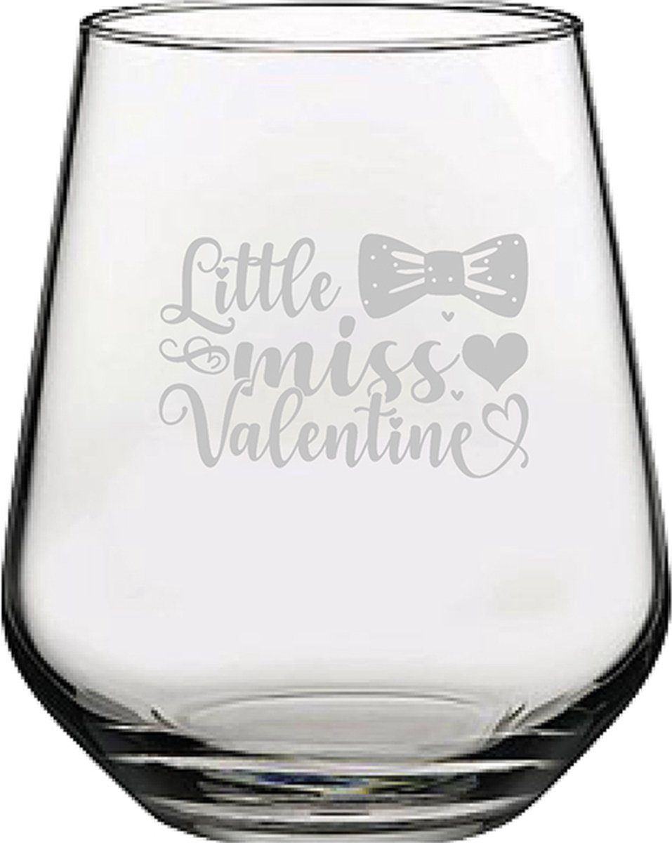 Gegraveerde Drinkglas 42,5cl Little miss valentine