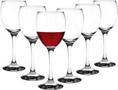 Wijnglas, 0,3 liter, voor rode wijn, wijnglazen, set van 6 glazen voor rode wijn, witte wijn, rode wijnglazen, witte wijnglazen, wijnglazen, kelk, glas, vaatwasmachinebestendig, transparant, 6 x 300 ml