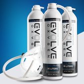 Evolve Oxygen 3x 35L met Masker - Pure Zuurstof (97%) - Zuurstoffles - 105 Liter Zuurstof