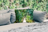 Buitenkussens - Tuin - Jungle - Palmboom - Brug - Natuur - Planten - 50x30 cm