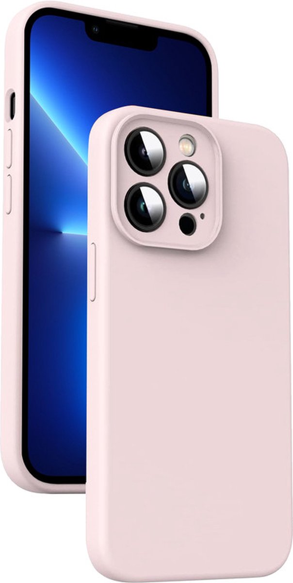 iPhone 13 Hoesje - Liquid Case Siliconen Cover - Geschikt voor Magsafe - Roze - Provium
