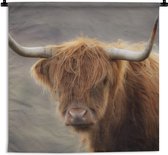 Tapisserie - Tissu mural - Highlander écossais - Lumière - Portrait - 180x180 cm - Tapisserie