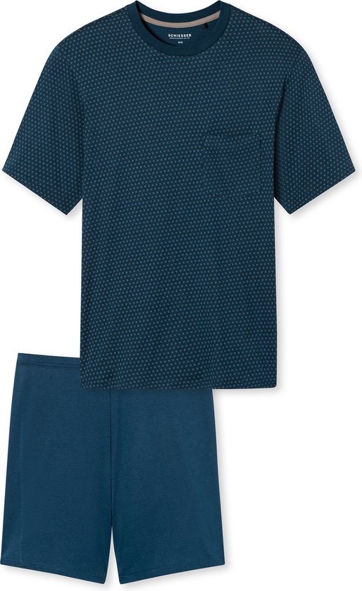 Schiesser Schlafanzug kurz Heren Pyjamaset - admiral - Maat XL