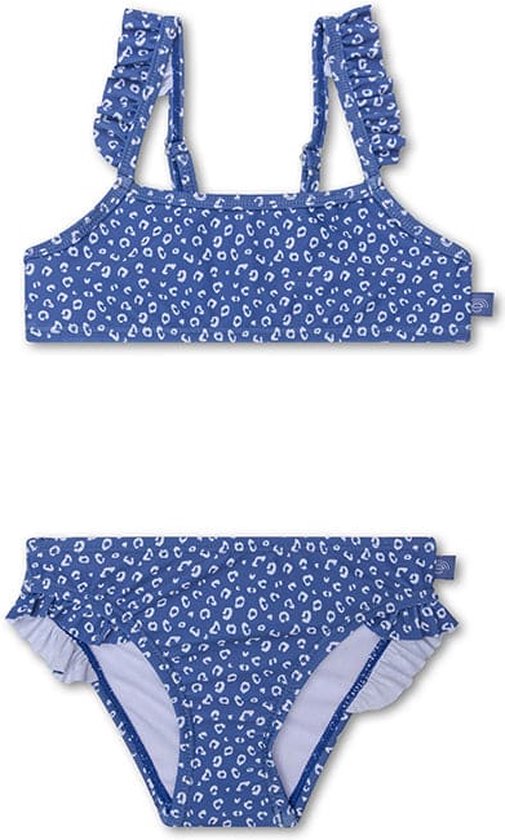 Swim Essentials Bikini Meisjes - Zwemkleding Meisjes - Blauw Panterprint - Maat 98/104