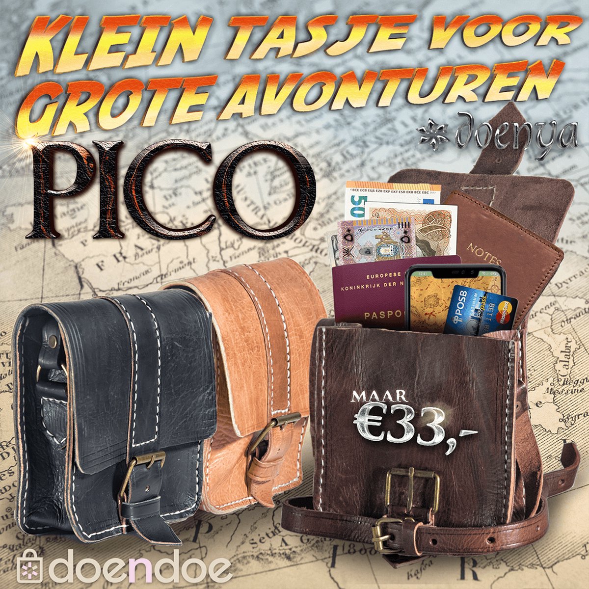 Leren Tasje ‘Pico’