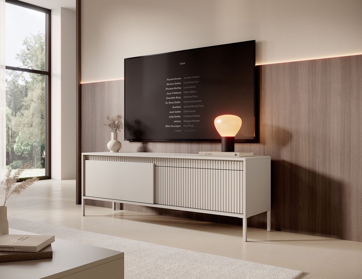 Meubella - TV-Meubel Saran - Beige - 153 cm