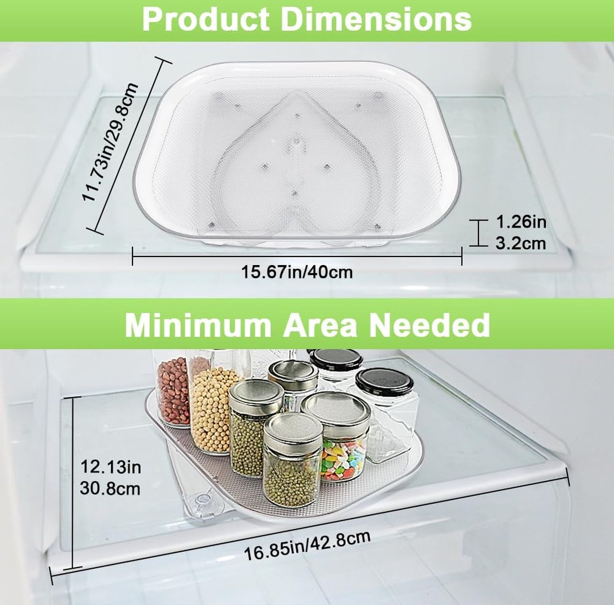 Keukenhulporganizer iDesign Linus Draaiplateau Organizer (25 x 27 cm