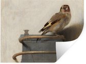 Muurstickers - Sticker Folie - Het puttertje - Carel Fabritius - 80x60 cm - Plakfolie - Muurstickers Kinderkamer - Zelfklevend Behang - Zelfklevend behangpapier - Stickerfolie