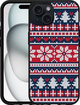 Cazy Hardcase Hoesje geschikt voor iPhone15 Gebreide Kersttrui II