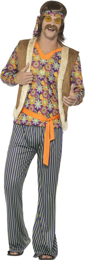 Keelholte Ongeldig Altijd SMIFFYS - Jaren 60 hippie zanger kostuum voor mannen - M - Volwassenen  kostuums | bol.com
