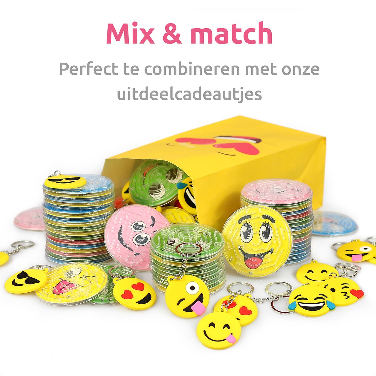 Isa's Friends® Uitdeelzakjes + Stickers - Smileys - 40 stuks - Stevig Papier - Traktatie zakjes — afbeelding 5