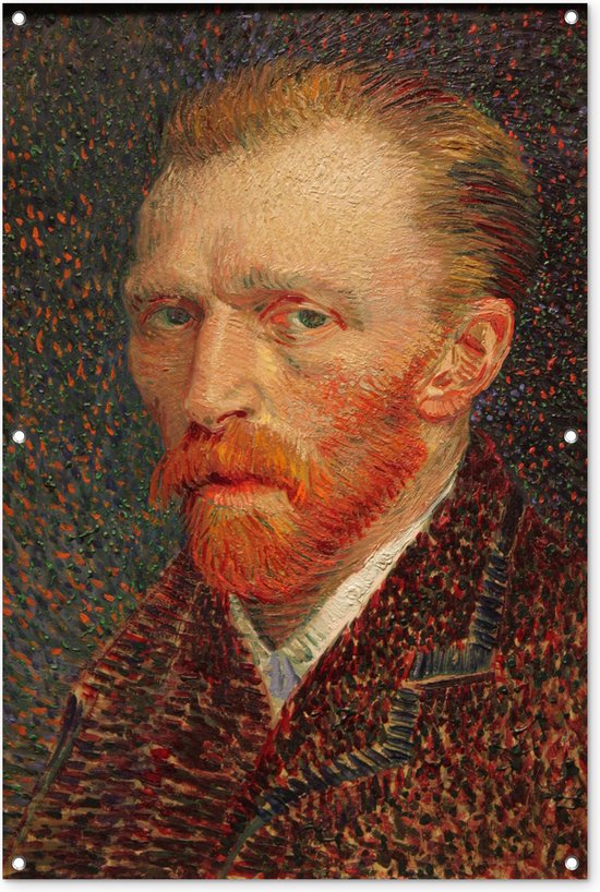 Tuinposter - Tuindoek - Tuinposters buiten - Zelfportret - Vincent van Gogh - 80x120 cm - Tuin