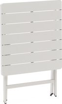 Kave Home - Torreta opvouwbare aluminium buitentafel met witte afwerking 70 x 70 cm