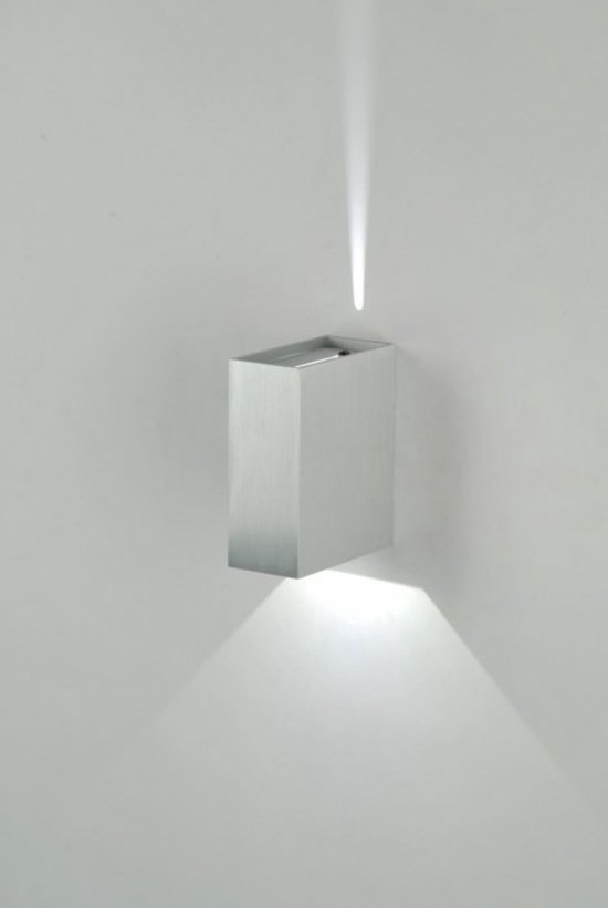 Lumidora Wandlamp 70979 - Voor binnen - ALIAS - 2 Lichts - Ingebouwd LED - 5.0 Watt - 280 Lumen - 2700 Kelvin - Aluminium - Metaal