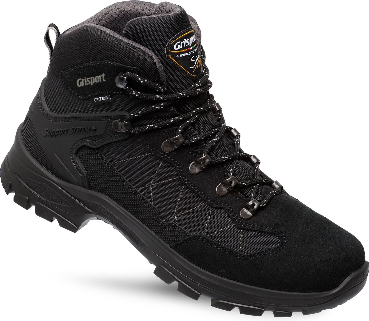 Grisport Scout Mid Unisex Wandelschoenen Zwart