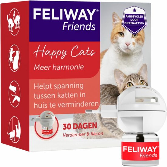 Foto: Feliway friends startset 1 verdamper met 1 vulling 48 ml anti conflict voor katten