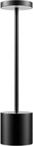 Oplaadbare Tafellamp - 4000mAh - voor Binnen & Buiten - Draadloos & Oplaadbaar - Dimbaar - Touch Bediening - Tafellamp op Batterijen - Accu - Decoratie Woonkamer, Slaapkamer & Tuin - Industrieel - Zwart