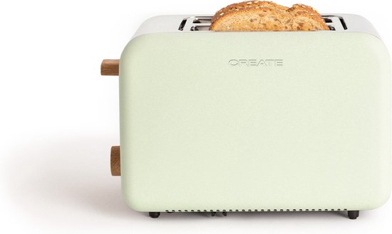 Foto: Create broodrooster voor medium 6 niveaus 850w pastelgroen toast retro