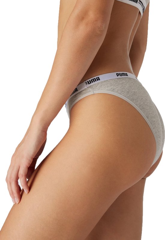 PUMA Iconic Bikini 2P Dames Slips - Zwart - Maat XL