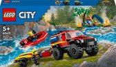 Bol.com LEGO City 4x4 brandweerauto met reddingsboot - 60412 aanbieding