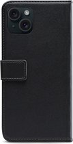 Mobilize Telefoonhoesje geschikt voor Apple iPhone 15 Hoesje | Mobilize Classic Gelly Wallet Bookcase Portemonnee | Pasjeshouder voor 2 Pasjes | Telefoonhoesje voor Pinpas / OV Kaart / Rijbewijs - Zwart