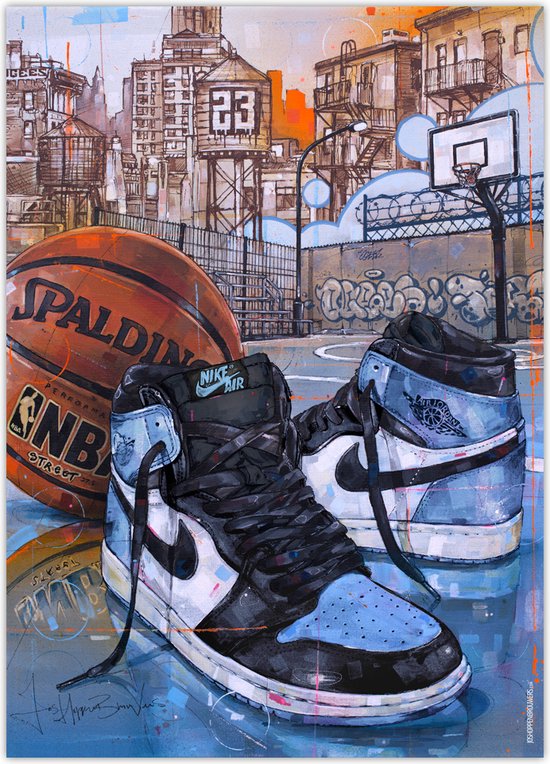 Sneaker poster basketball UNC Toe 50x70 cm