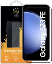 Samsung Galaxy S23 FE Screenprotector - MobyDefend Screensaver Met Zwarte Randen - Gehard Glas - Glasplaatje Geschikt Voor Samsung Galaxy S23 FE