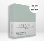 Hoeslaken -housse 100% satin de coton Ten Cate - 180x220 - Vert menthe