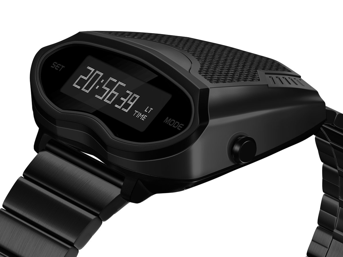 SEKETO Turbo - Horloge 40mm Zwart Staal OLED
