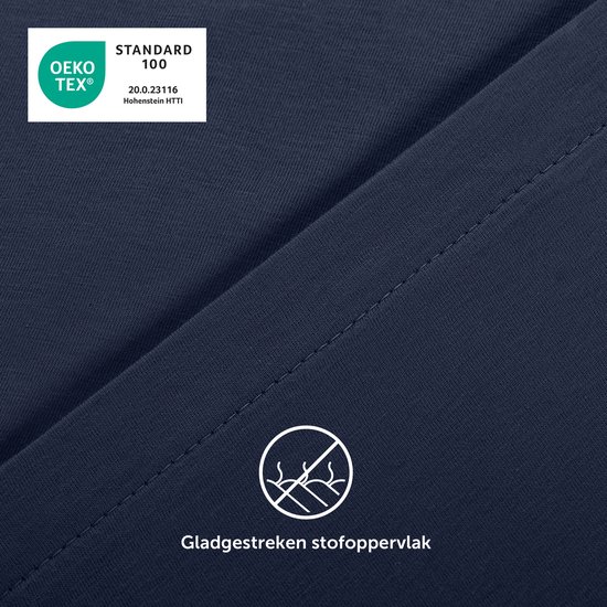 Set - Lot de 2 Taies d'oreiller d'oreiller - Housse de coussin en Premium super doux - 100 % Katoen - 80 x 80 cm - Bleu foncé