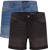 Noisy May Dames Short Broeken BeLucky regular/straight Fit Veelkleurig Volwassenen 2 Pack Korte Jeans Broeken