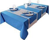 Hoogwaardige tafelloper tafellinnen 100% katoen collectie concept, kleur & grootte naar keuze (tafelloper - 40x200cm, wit)