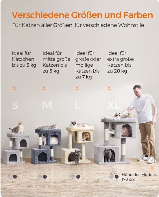 Foto: Petrebels little rock 99 katten krabpaal grijs 99 cm stabiel