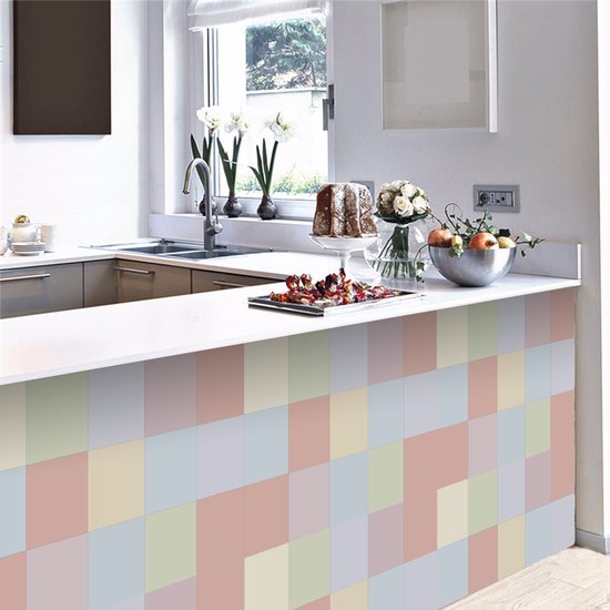 Ulticool Décoration carrelages Autocollant - Aquarelle Douce Pastel - Stickers muraux - 15x15 cm - 15 pièces Autocollants Carrelage Adhésif - Carrelage Autocollant - Sticktiles - Salle de Bain - Cuisine