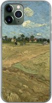 Geschikt voor iPhone 11 Pro hoesje - Geploegde akkers - Vincent van Gogh - Siliconen Telefoonhoesje