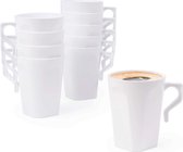 MATANA 50 Hard Plastic Koffiekopjes, Koffiemokken, 255ml - Stapelbaar en Herbruikbaar - Kamperen, Feesten en Buitenevenementen