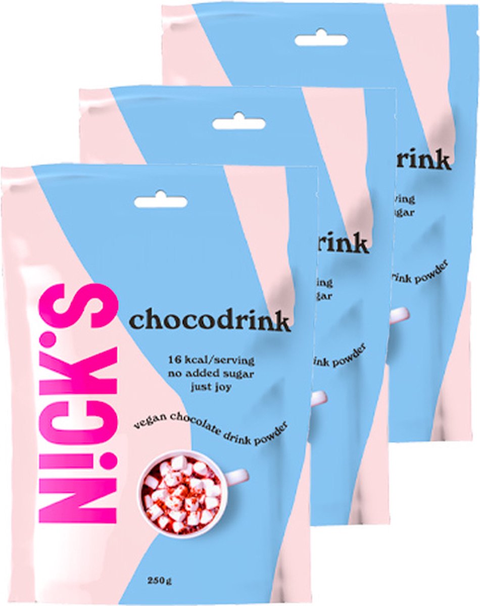 Nick's | Chocodrink | 3 Stuks | 3 x 250 gram