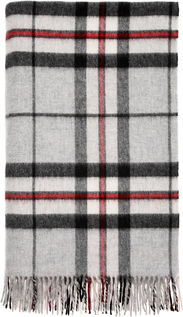 Plaid Tartan Grey Tompson - Merino Lamswol - 140x185 - Bronte by Moon Scotland