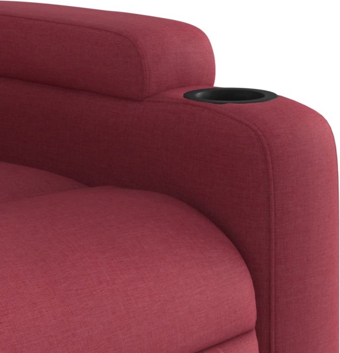vidaXL Fauteuil - verstelbaar - elektrisch - stof - wijnrood