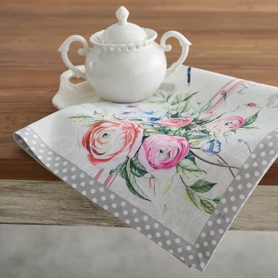 Aiuuee 6 stuks stoffen servetten met franjes, 45 x 45 cm