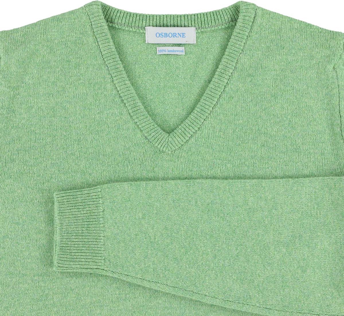 Osborne Knitwear Trui met V hals - Dames - Lamswol - Springtime - XS