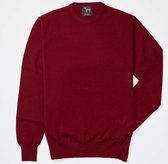Osborne Knitwear Trui met ronde hals - Sweater heren in Lamswol - Pullover Heren - Pomegranate - M