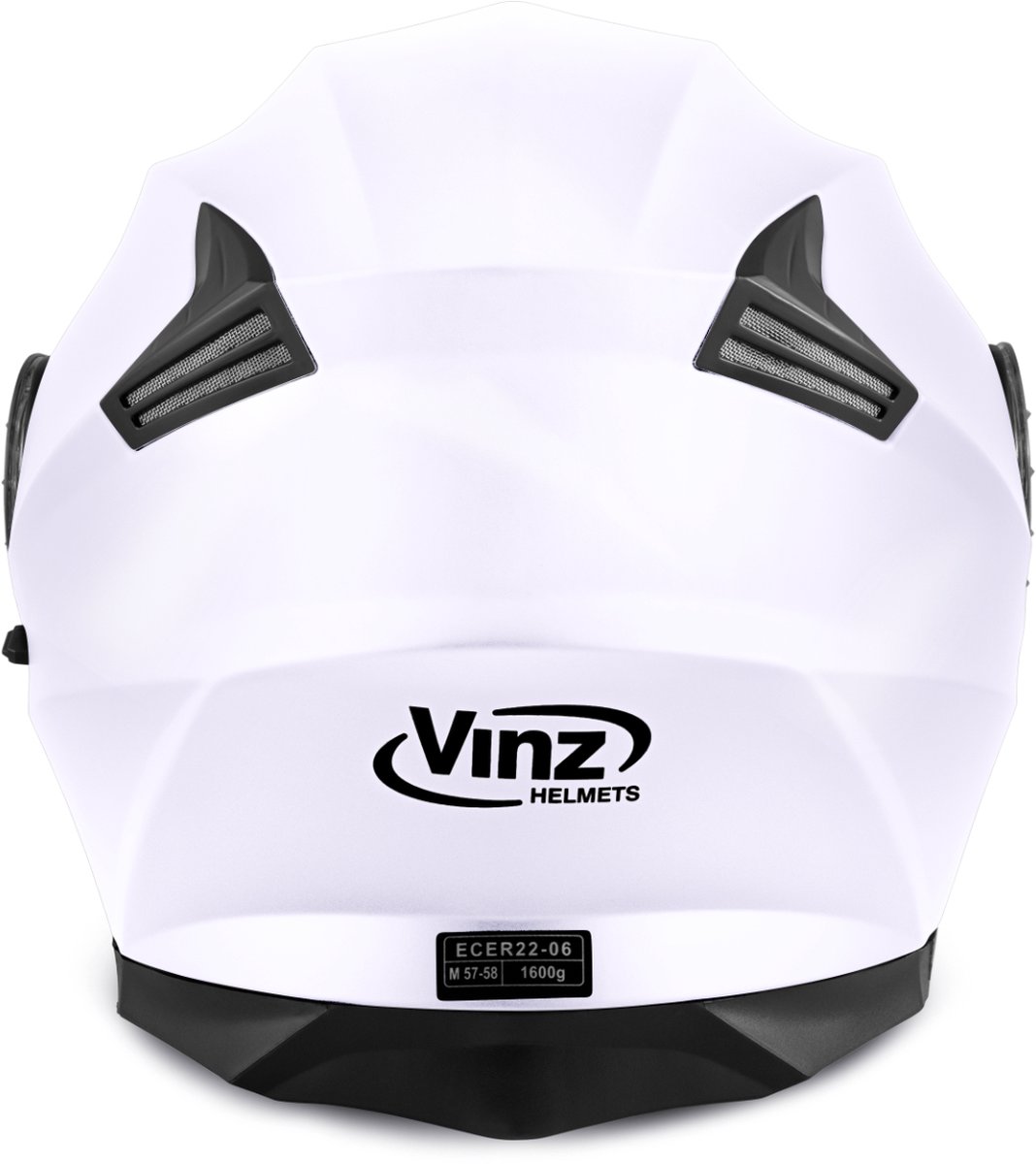 VINZ Santos Systeemhelm met zonnevizier | ECE 22.06 goedgekeurd | Scooterhelm / Motorhelm | Helm voor Motor / Scooter / Snorfiets / Brommer - Wit
