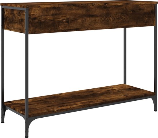 vidaXL-Wandtafel-100x34,5x75-cm-bewerkt-hout-gerookt-eikenkleurig