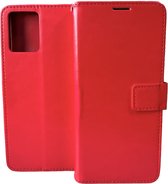 Portemonnee Bookcase Hoesje Geschikt voor: Motorola Moto G13 - Rood