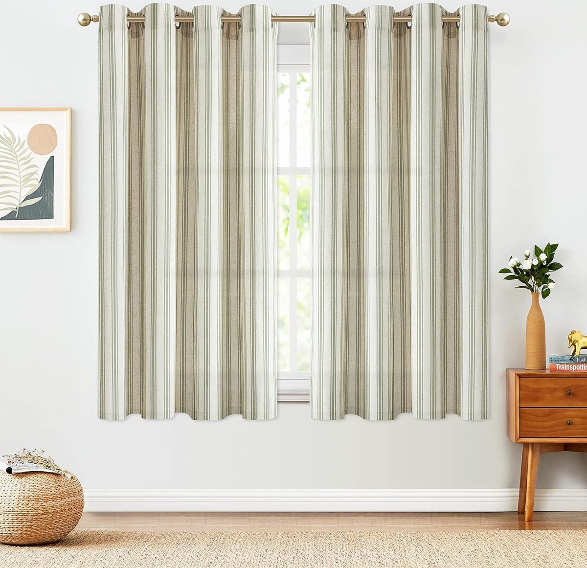 Gordijnen met Linnen Look - Taupe | Dekbed Discounter