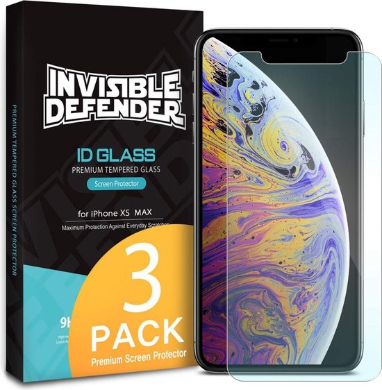 Ringke ID Glass 0.33mm Apple iPhone XS Max (3 Pack)