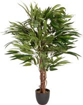Kunstplant mango hoogte 130 cm groen 588 vellen grote kamerplant mangoboom potplant boom kunstmatige 871001